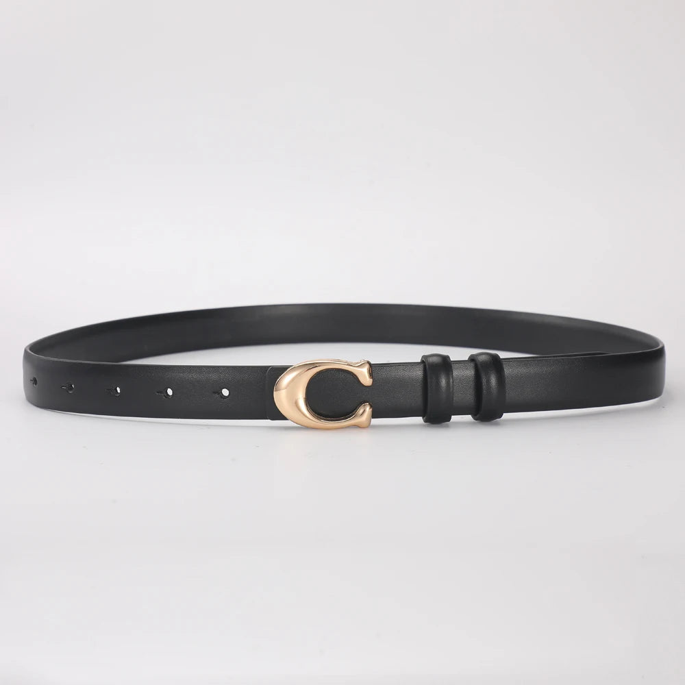 High-quality Replica Coach Smooth-Buckle waist Belt