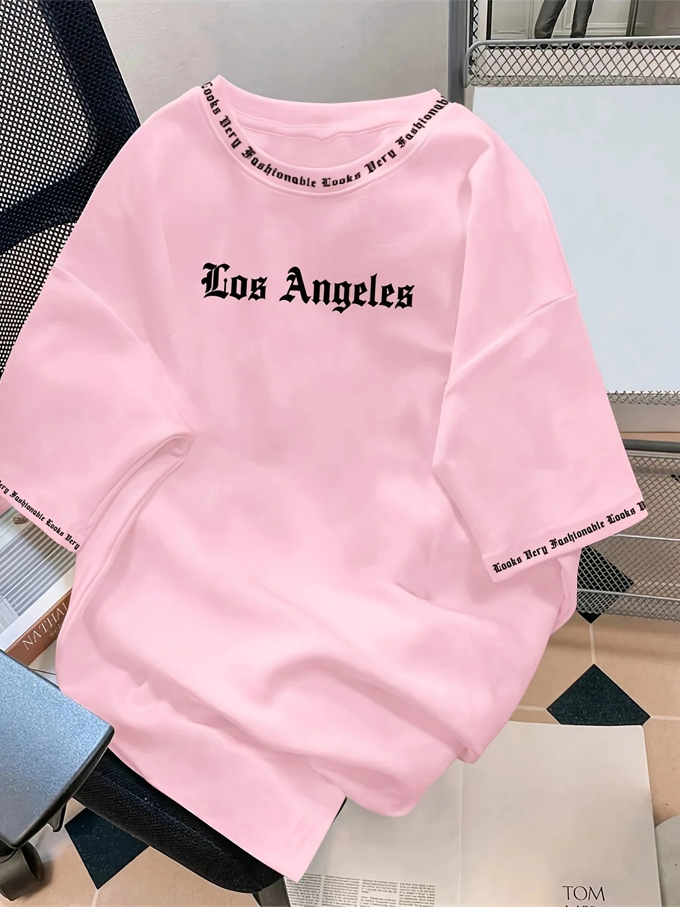 Men's loose letter print T-shirt