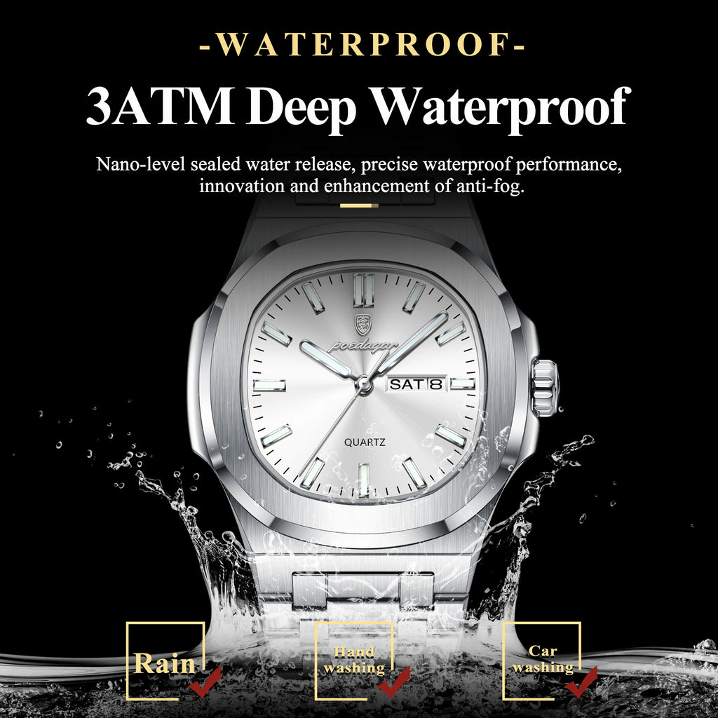 Luxury Brand Watch For Men-Waterproof Luminous Week-Date Watch