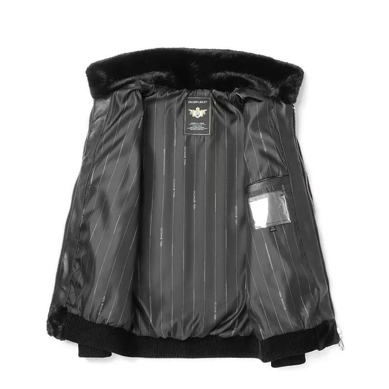 2025 Autumn and Winter Fashion Trend Plus Fleece Thickened Warm Jacket Men's Casual Loose Comfortable High-Grade Large Size Coat