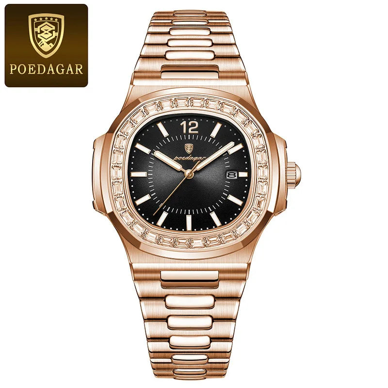 Stainless Steel Watch Men Luxury Brand Business Luminous Waterproof Quartz Wristwatches