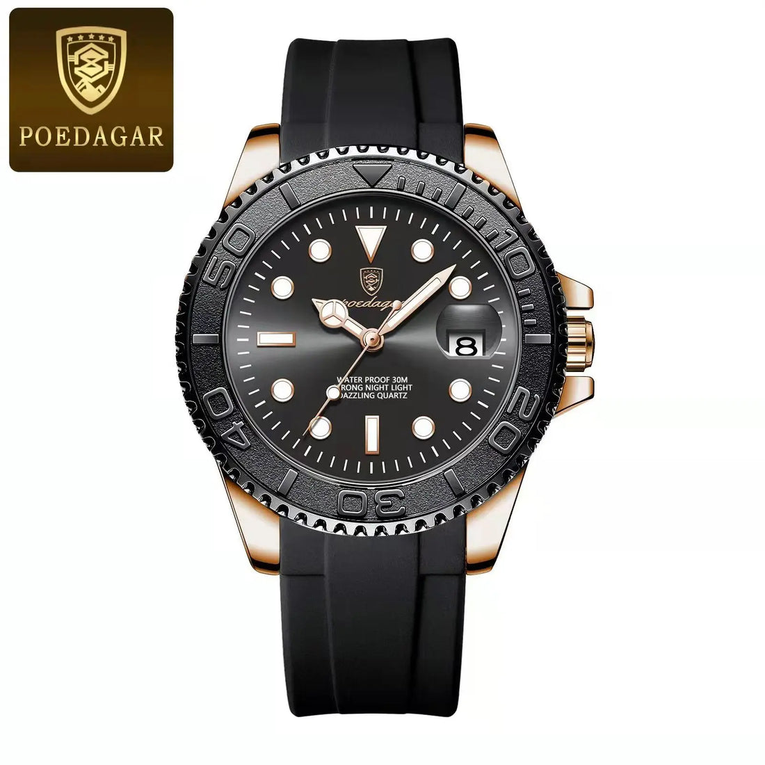Top Luxury Quartz Man Watch with Luminous Date-Week for Men