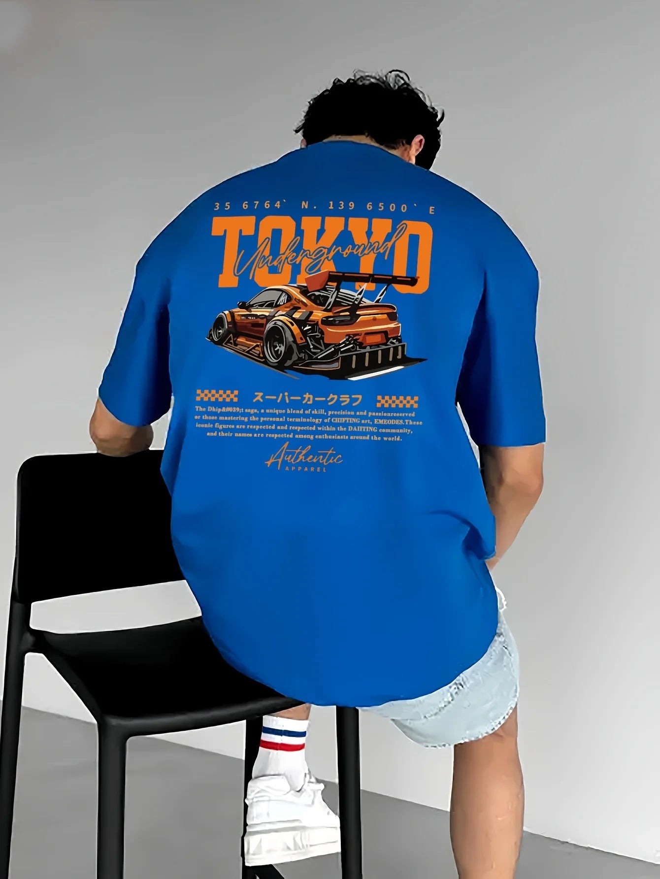 Men's trendy fashion T-shirts Summer thin short sleeves Polyester casual tops