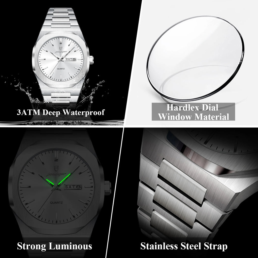 Top Fashion Man Wristwatch Stainless Steel for Business l