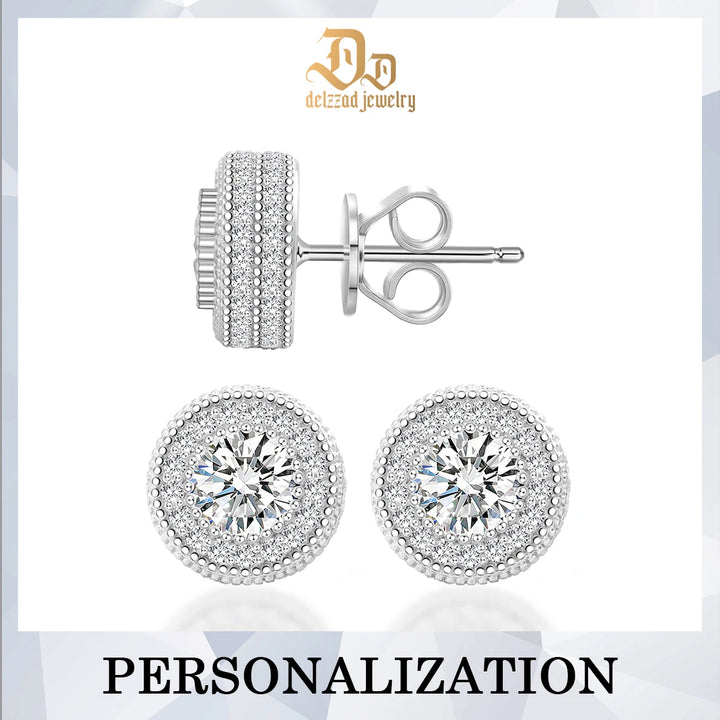 0.1-1ct 100% S925 Sterling Silver D Color Moissanite Earrings