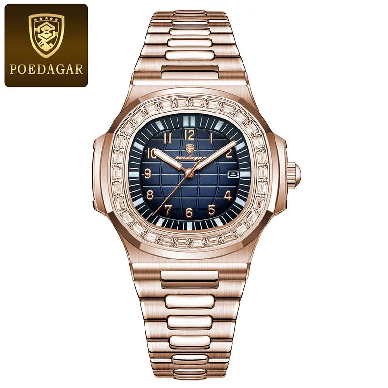 Stainless Steel Watch Men Luxury Brand Business Luminous Waterproof Quartz Wristwatches