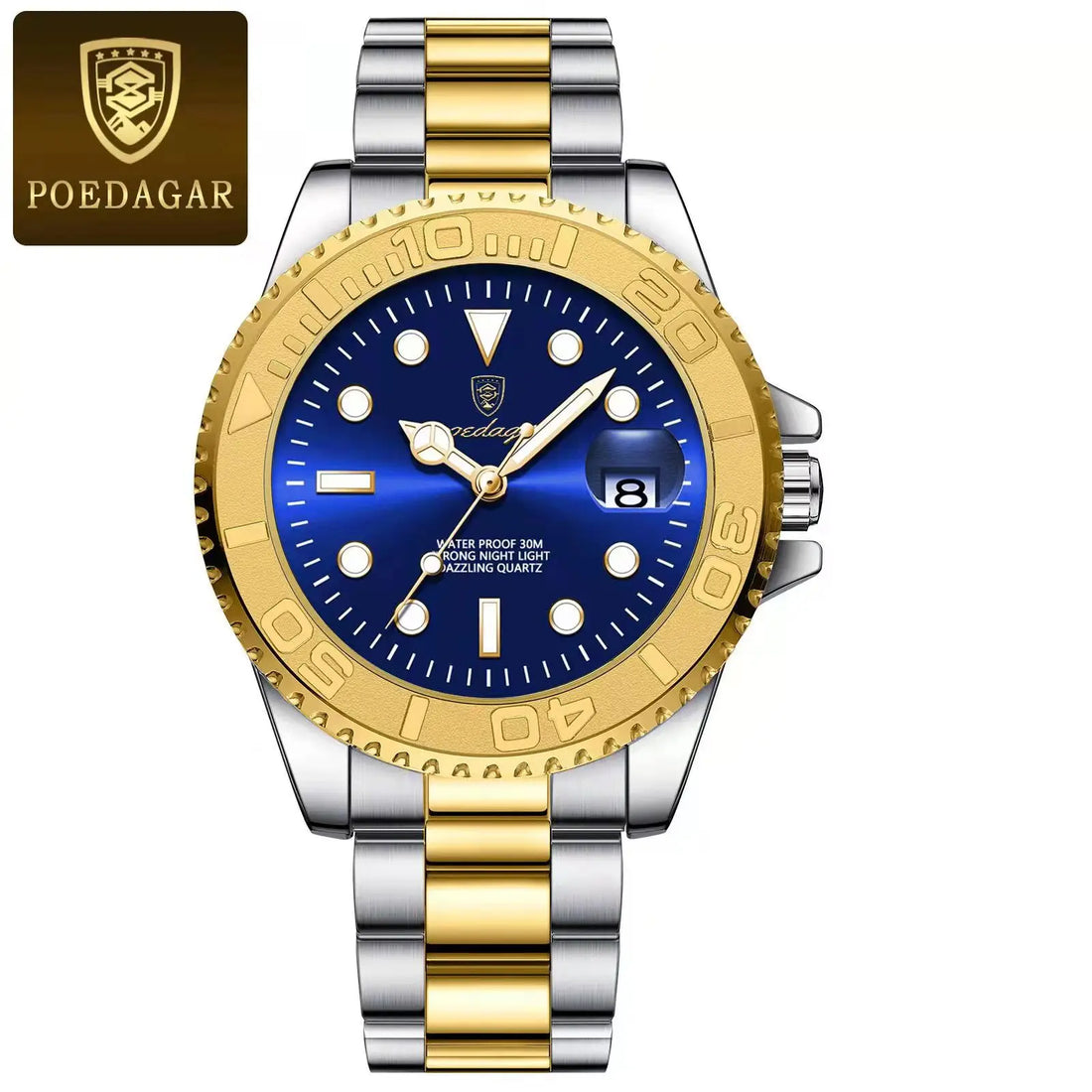 Top Luxury Quartz Man Watch with Luminous Date-Week for Men