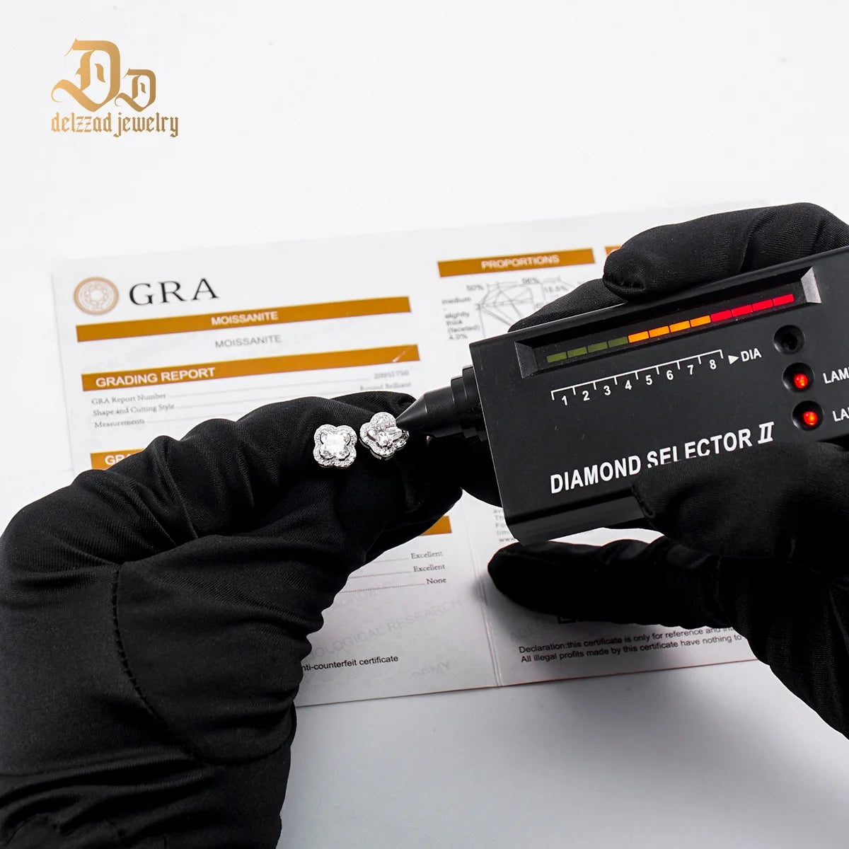 Moissanite VVS1 D Color Women's Botanical Collection Earrings 925 Sterling Silver