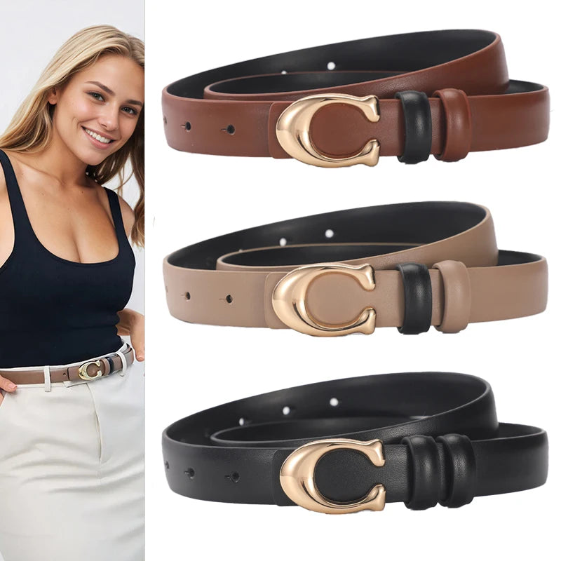 High-quality Replica Coach Smooth-Buckle waist Belt