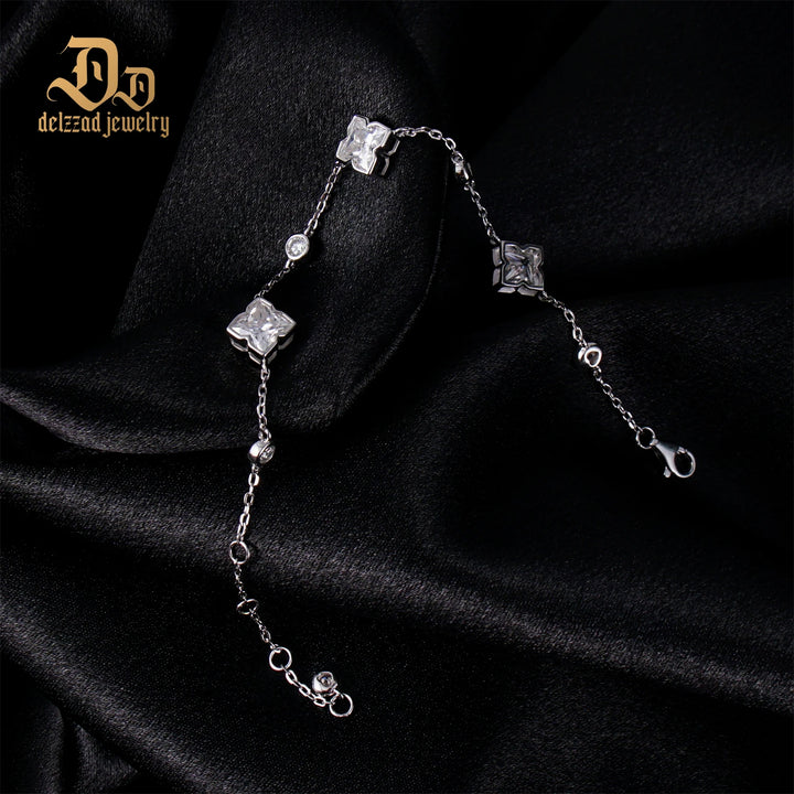 100% S925 High Quality Moissanite Botanical Series Sterling Silver Bracelet f