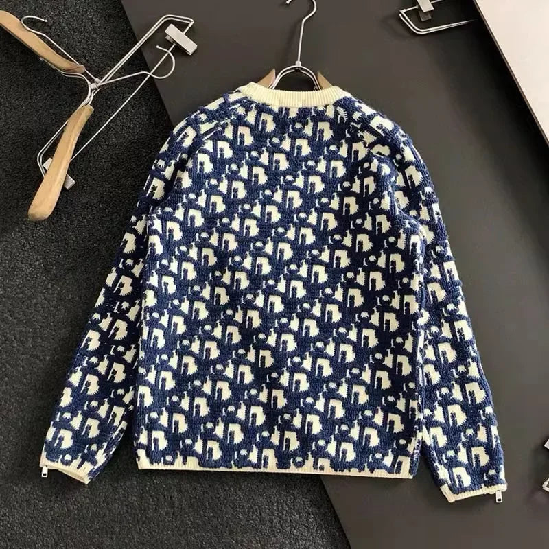 Mirror Quality Dior Oblique Jacquard Knitted Wool Sweater