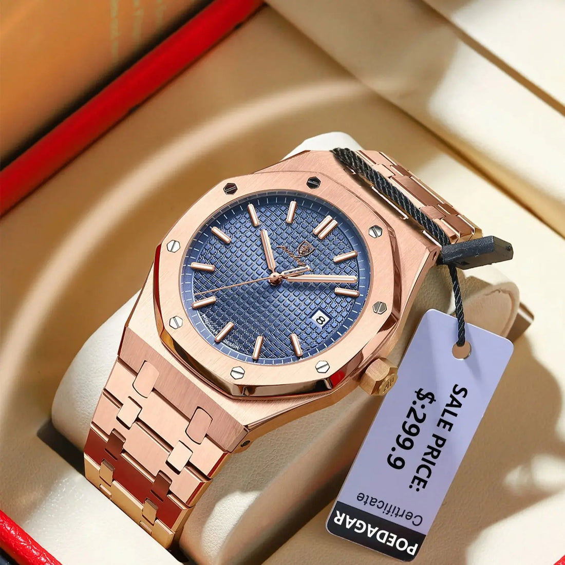 Luxury Business Man Wristwatch with Waterproof Luminous Day-Date