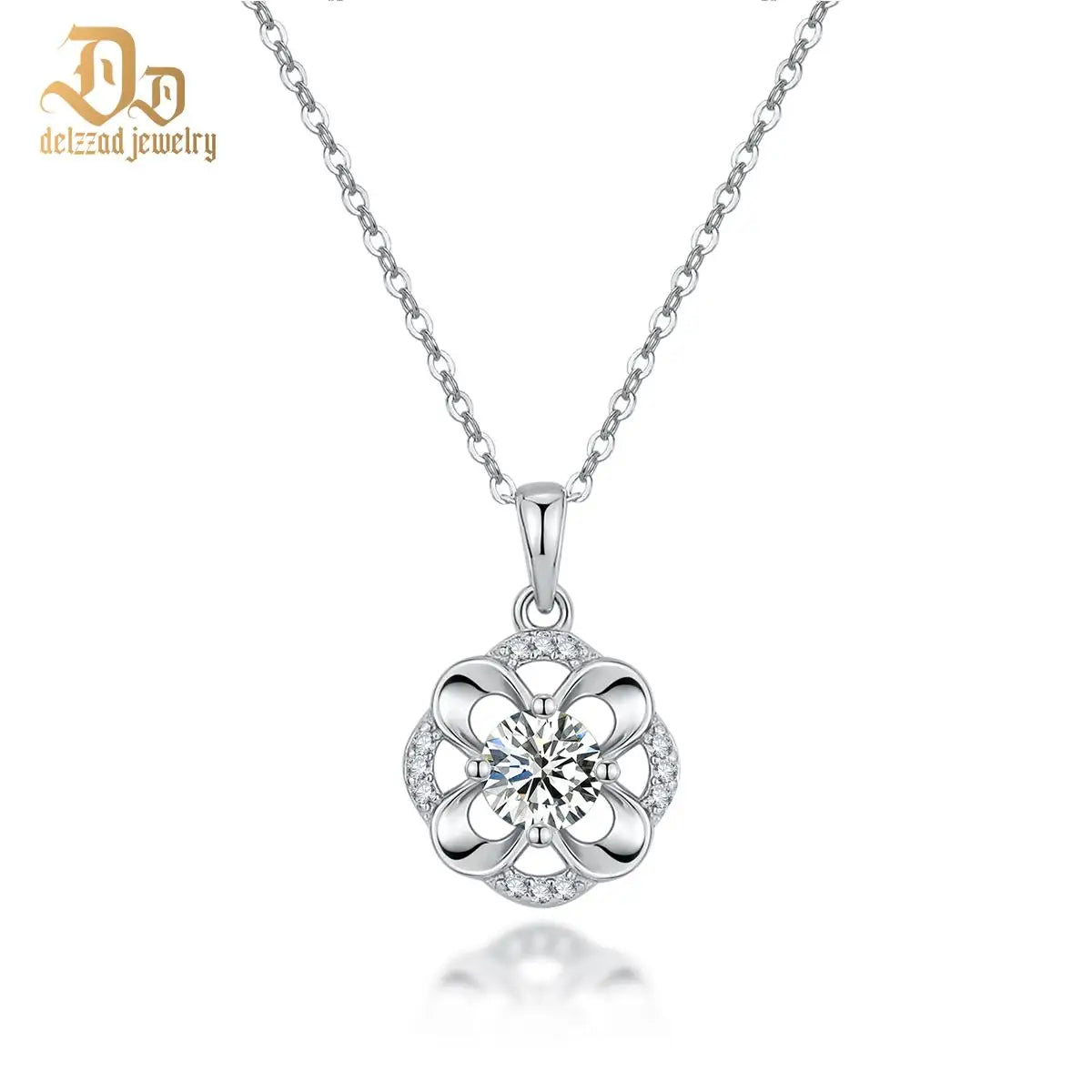 Moissanite Sparkling 100% S925 Sterling Silver Necklace