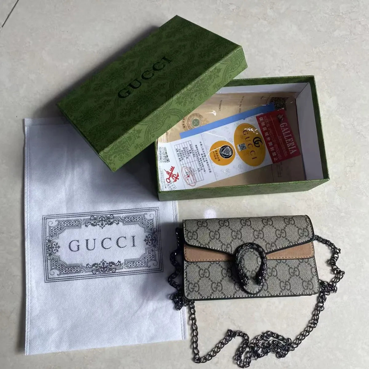 Mirror Quality Gucci Dionysus Supreme Super Mini Cross Bag