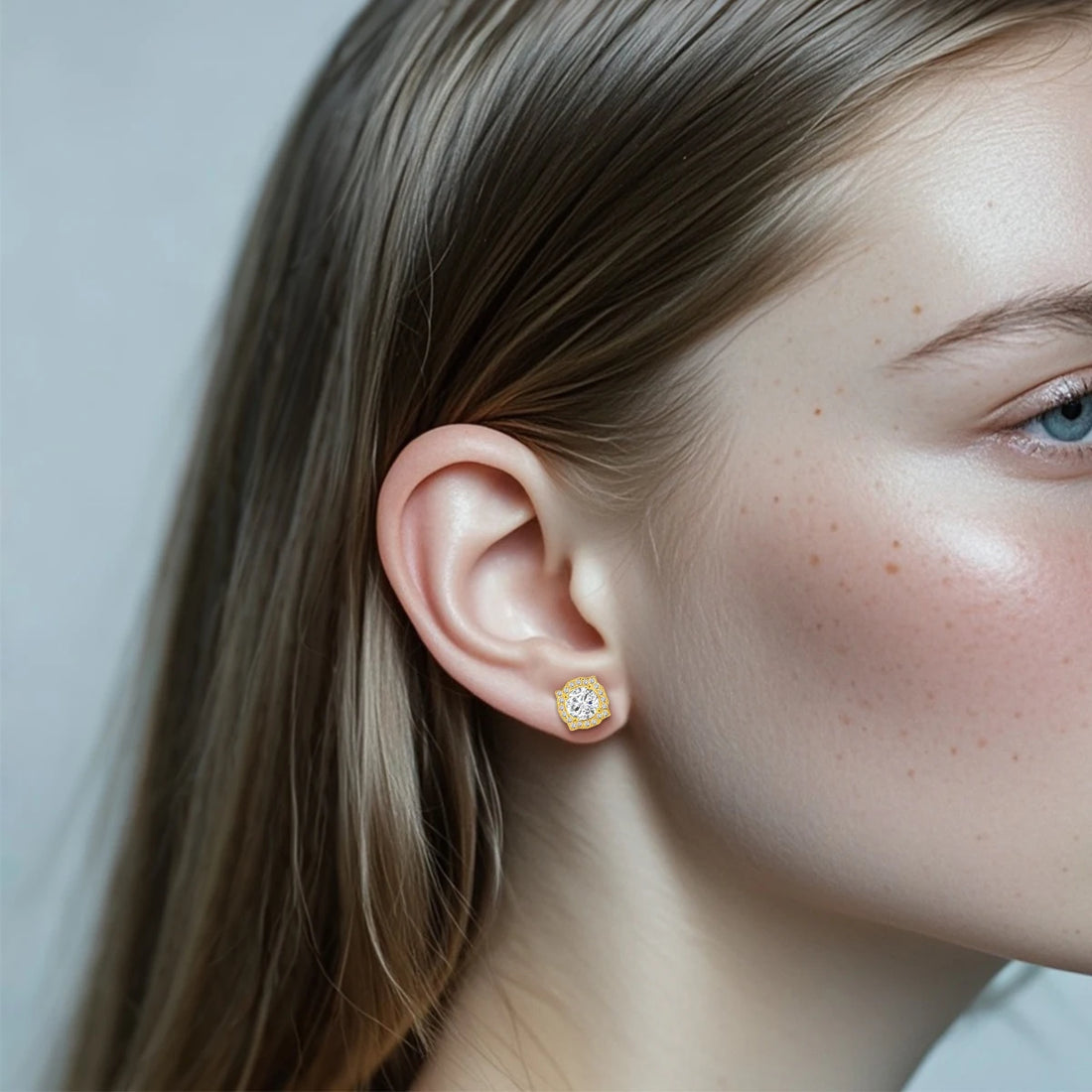 0.1-1 carat Moissanite 100% S925 Sterling Silver Earrings