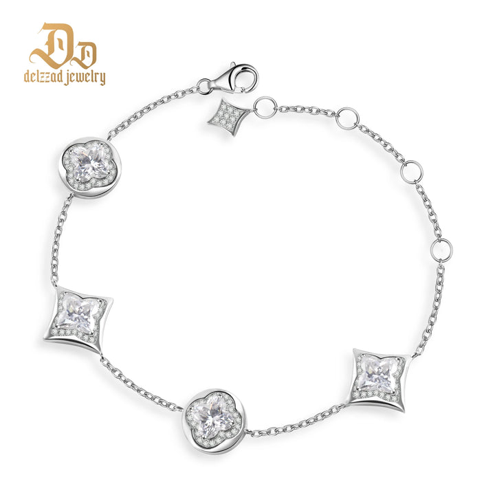 100% S925 High Quality Moissanite Botanical Series Sterling Silver Bracelet for Girls Exquisite High-End Jewelry Gifts