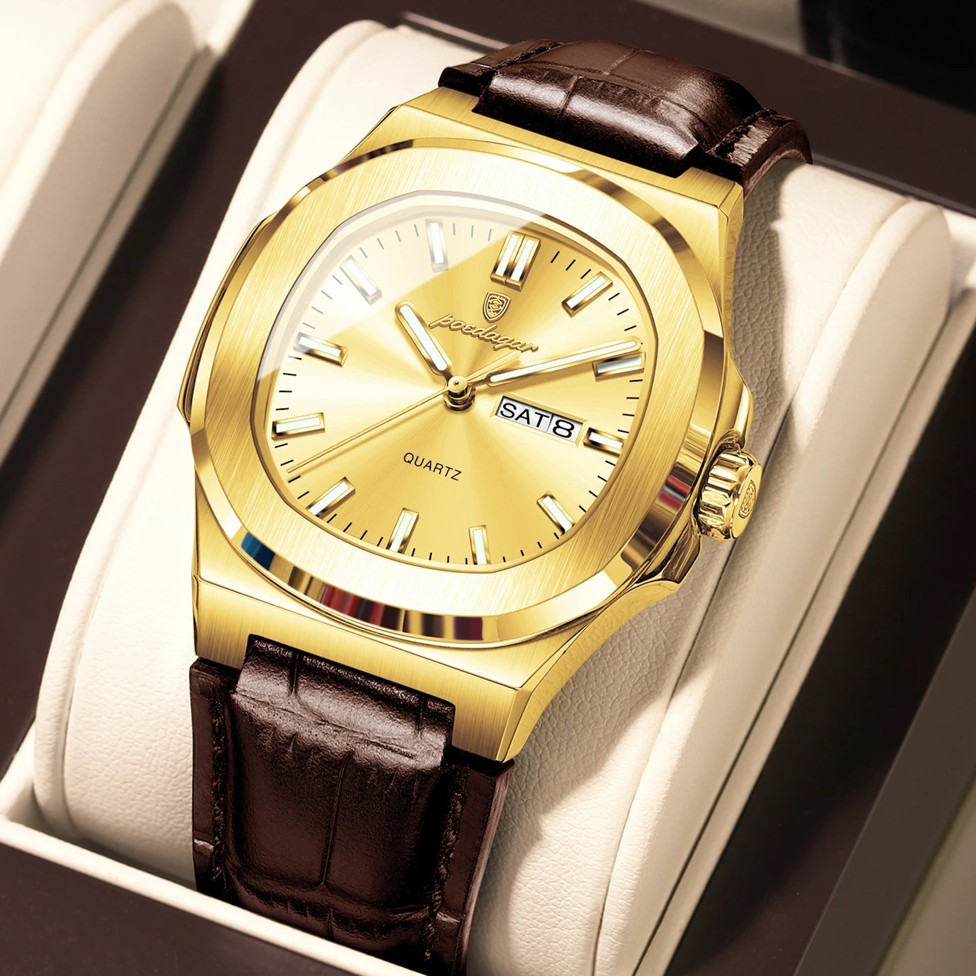 High Quality Luxury Luminous Watch For Men with Day-Date
