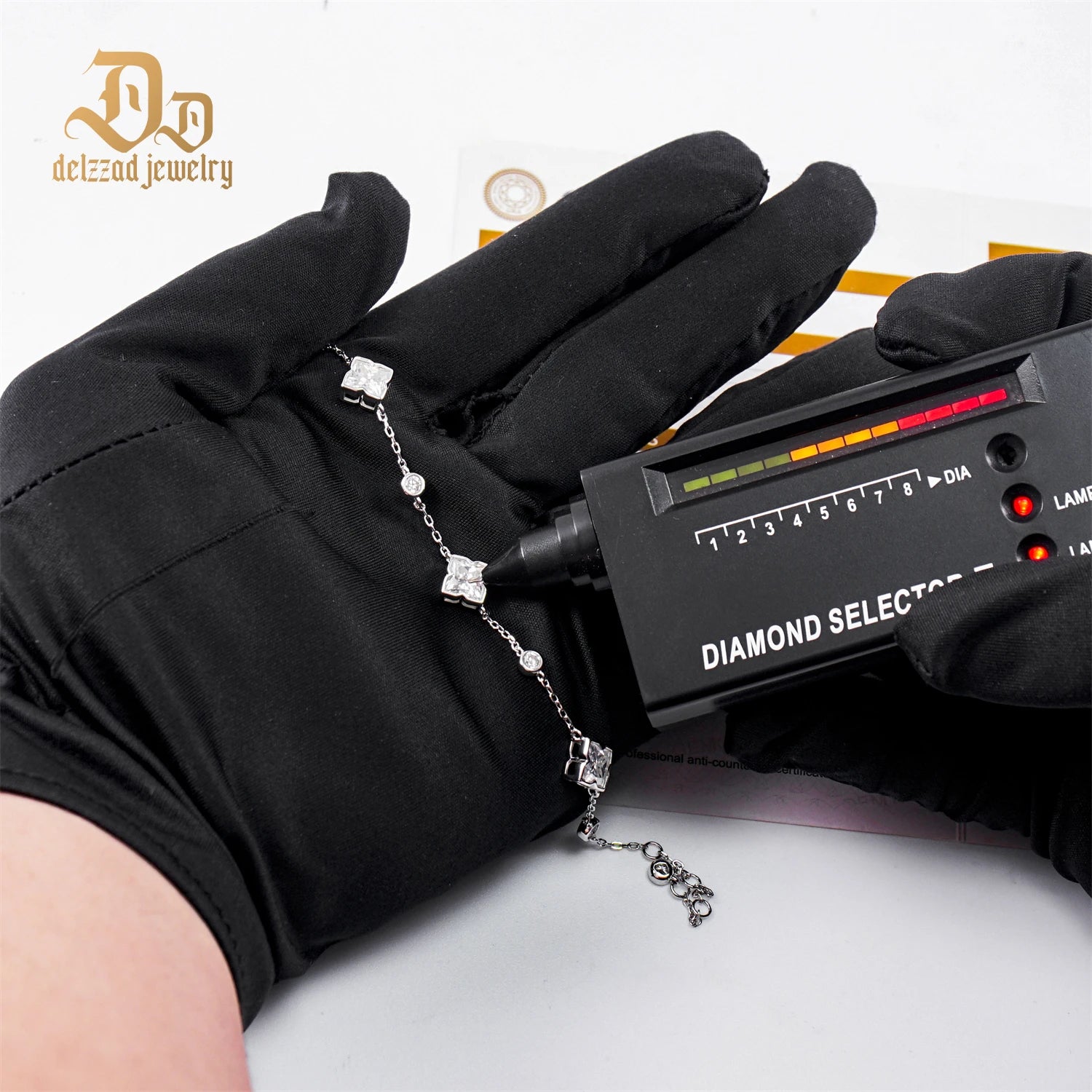 100% S925 High Quality Moissanite Botanical Series Sterling Silver Bracelet f