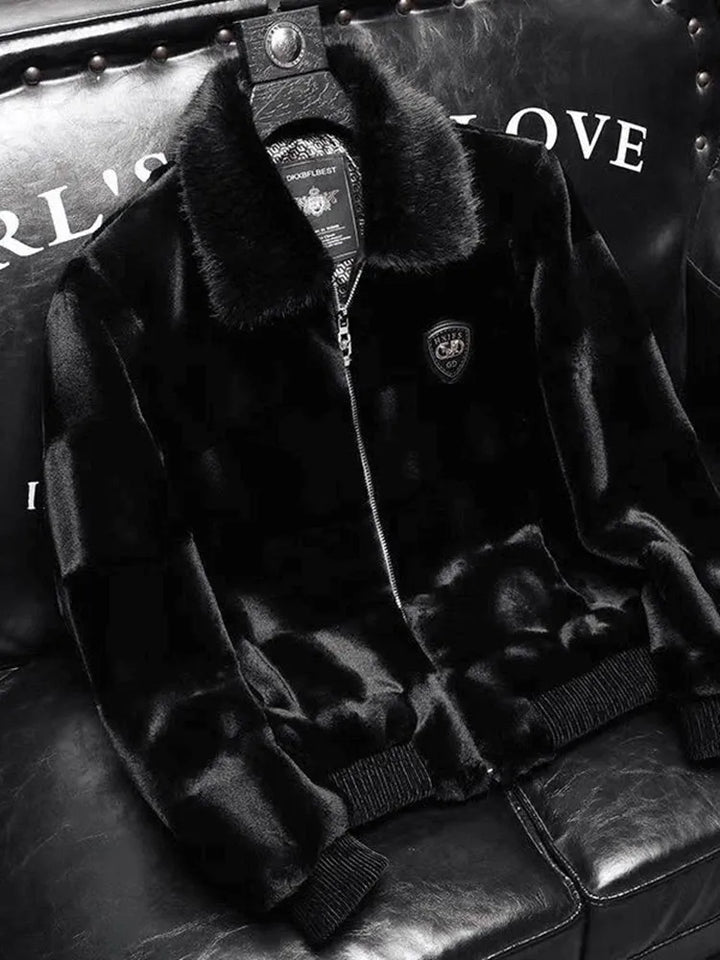 2025 Autumn and Winter Fashion Trend Plus Fleece Thickened Warm Jacket Men's Casual Loose Comfortable High-Grade Large Size Coat