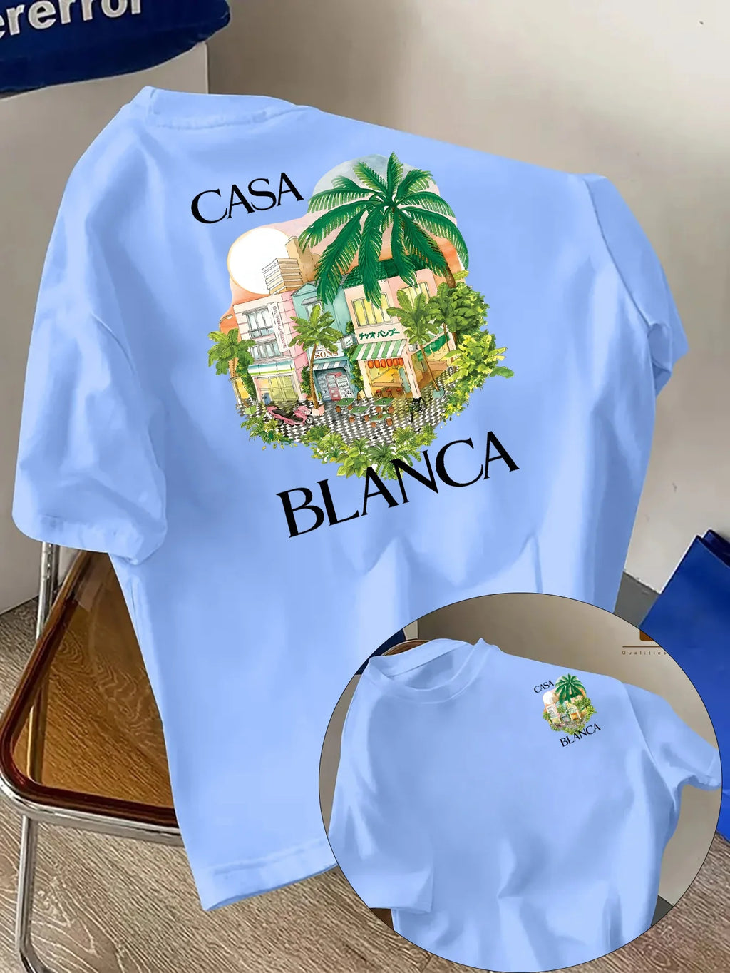 Men's summer Casablanca fashion all-match T-shirt