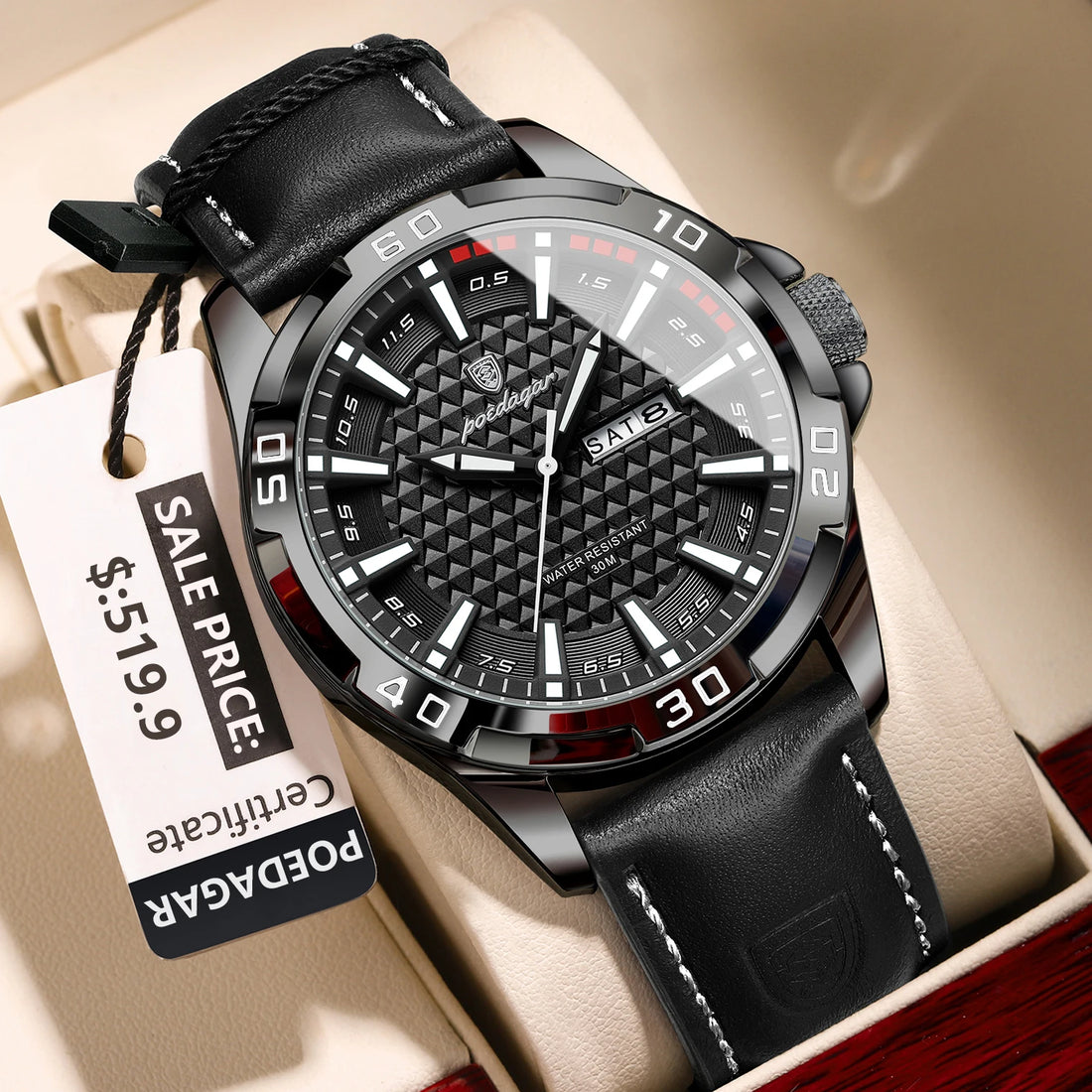 Original Men Luxury Wristwatch with Waterproof Luminous Day-Date