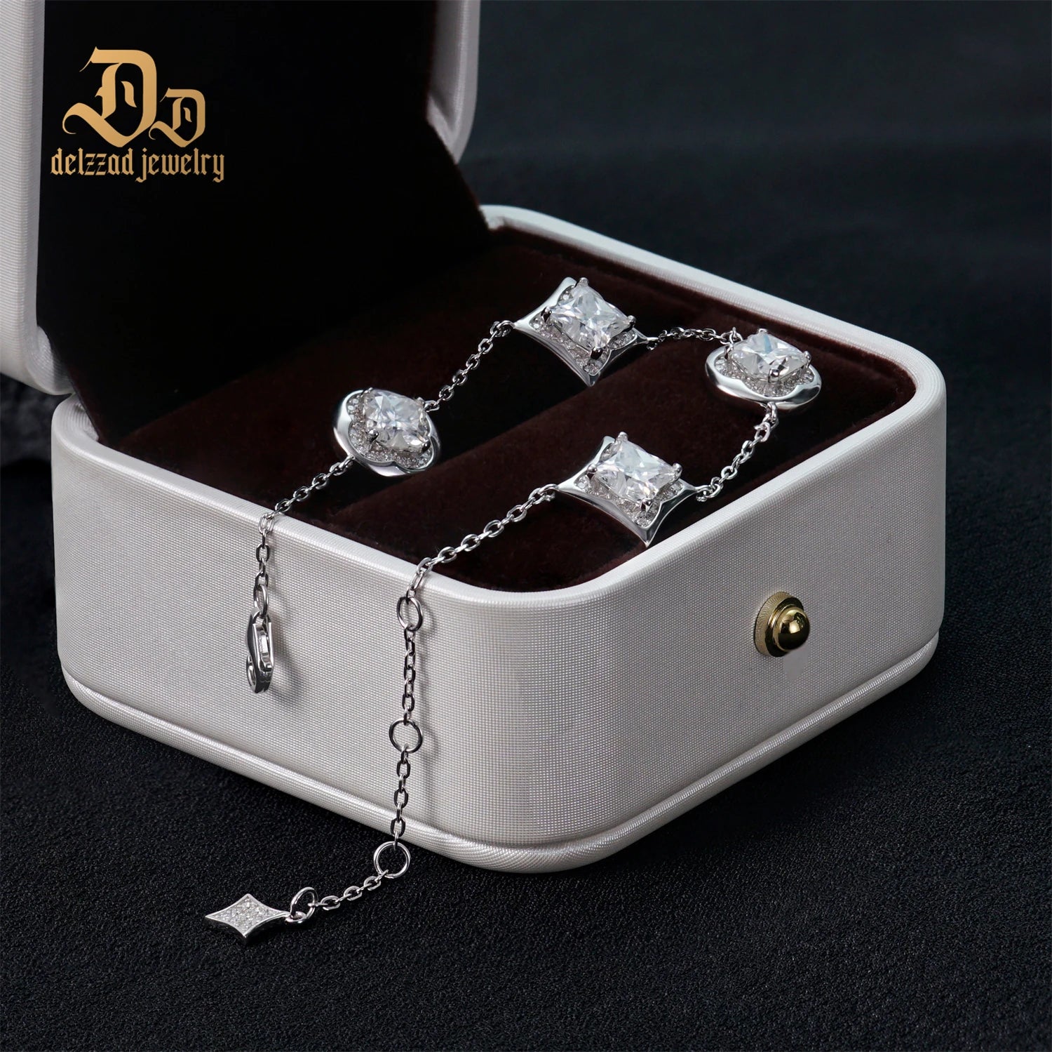 100% S925 High Quality Moissanite Botanical Series Sterling Silver Bracelet for Girls Exquisite High-End Jewelry Gifts