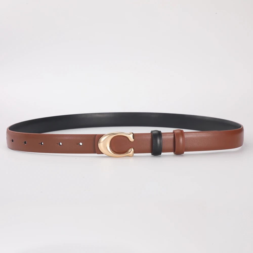 High-quality Replica Coach Smooth-Buckle waist Belt