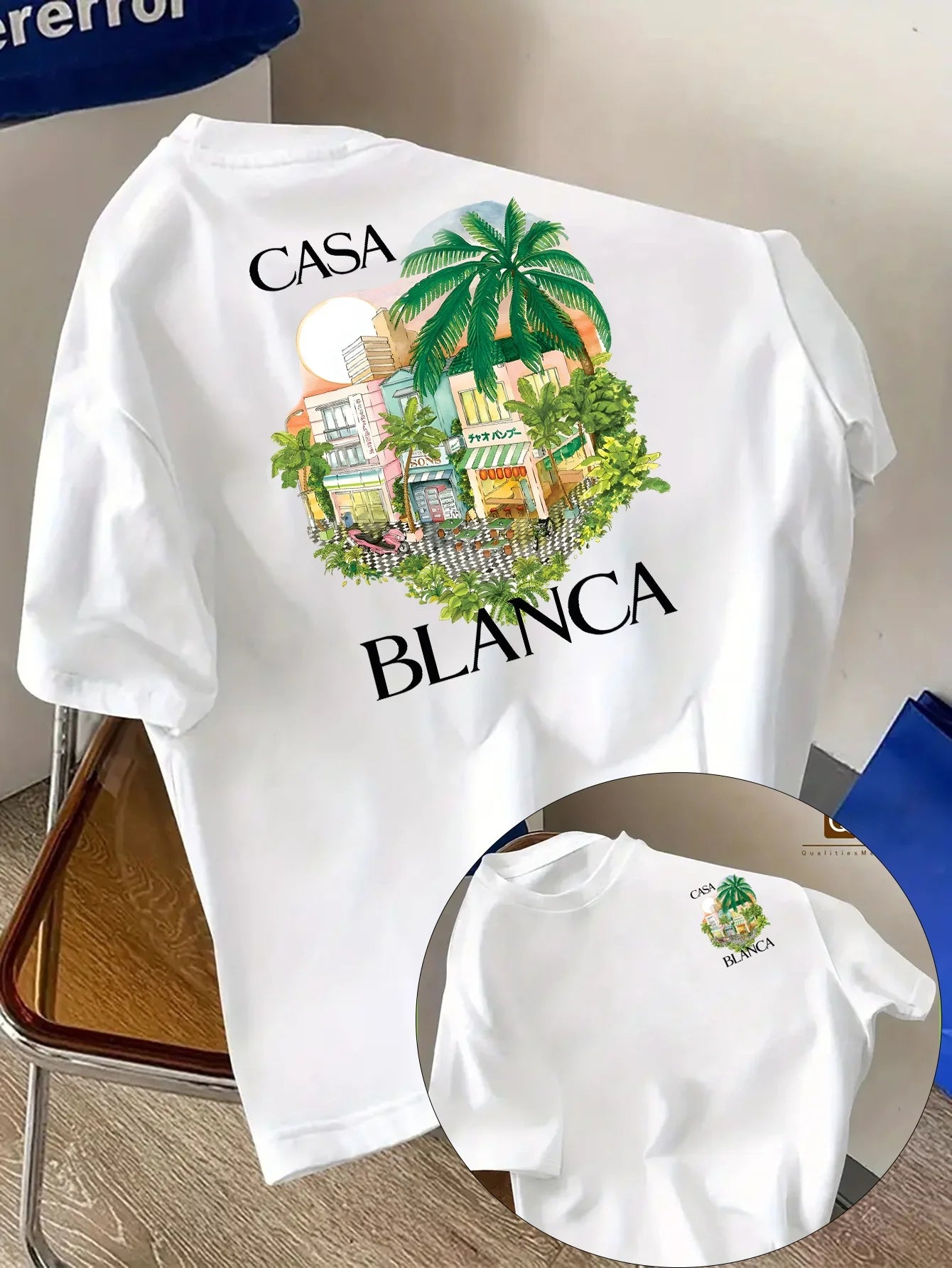 Men's summer Casablanca fashion all-match T-shirt