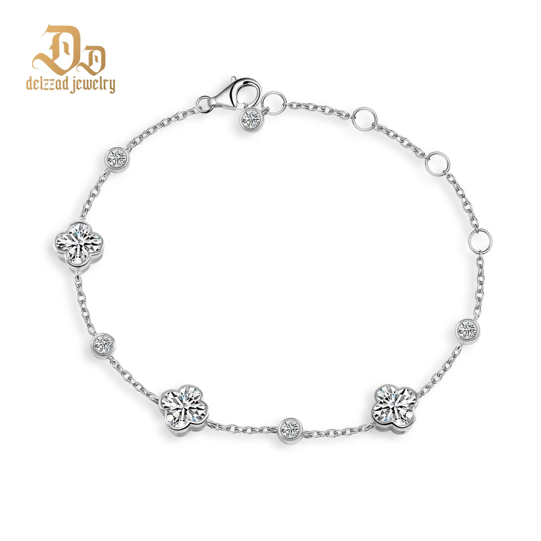100% S925 High Quality Moissanite Botanical Series Sterling Silver Bracelet for Girls Exquisite High-End Jewelry Gifts