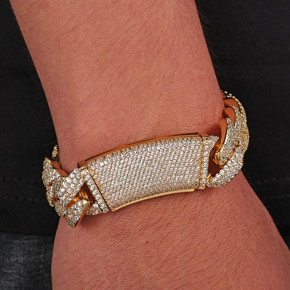 New Style 13/18MM Iced Out Cuban Bracelet