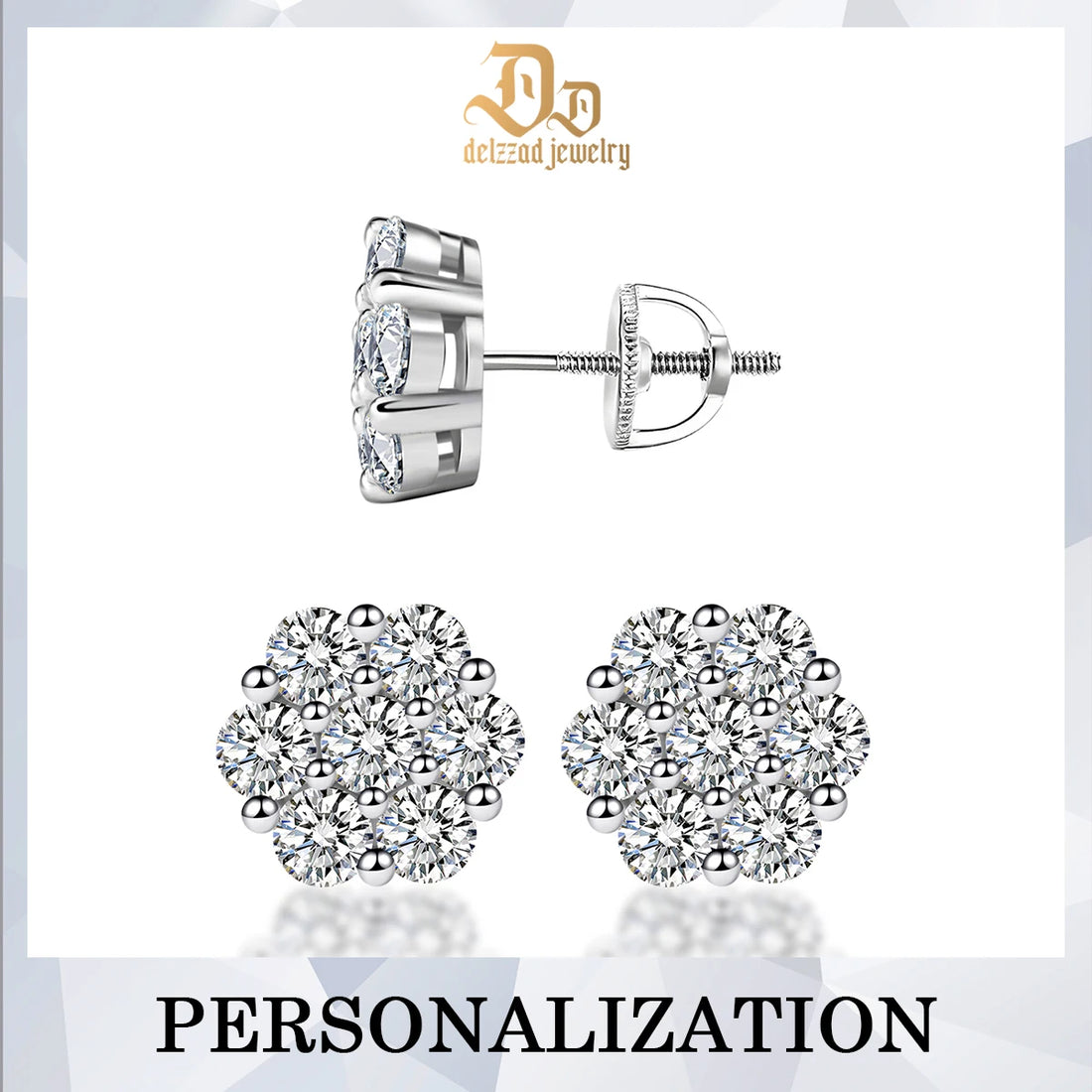 Luxury Sparkling 925 Sterling Silver D Color Moissanite