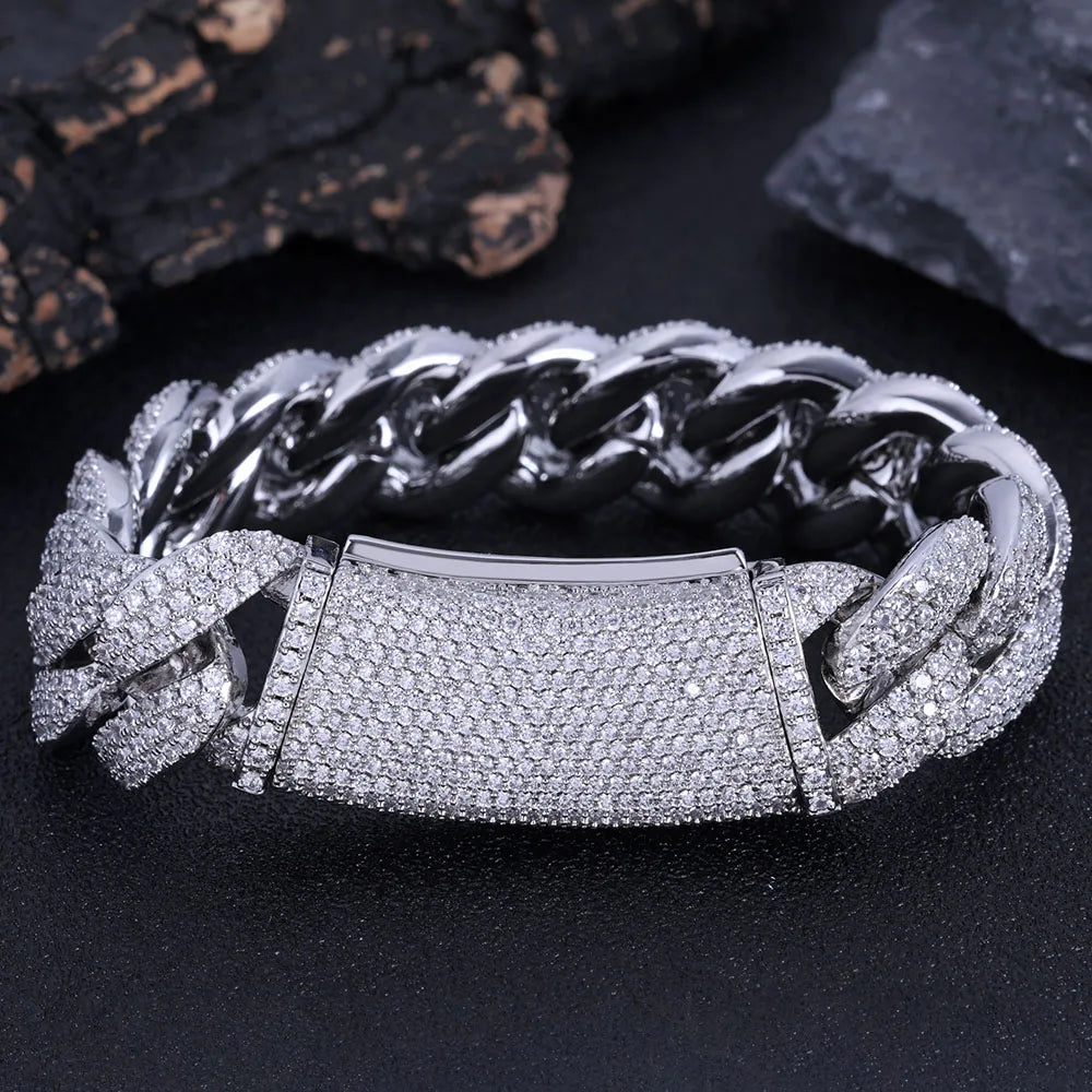 New Style 13/18MM Iced Out Cuban Bracelet