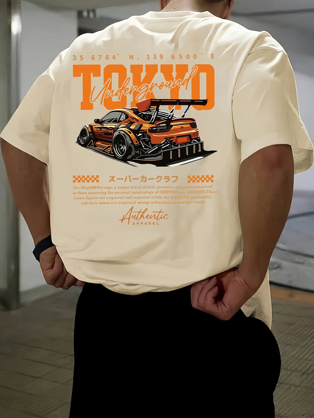 Men's trendy fashion T-shirts Summer thin short sleeves Polyester casual tops