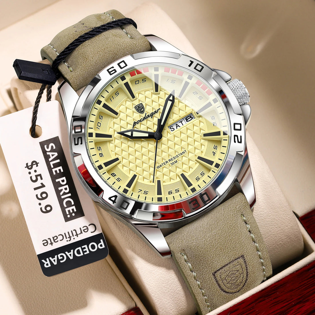 Original Men Luxury Wristwatch with Waterproof Luminous Day-Date