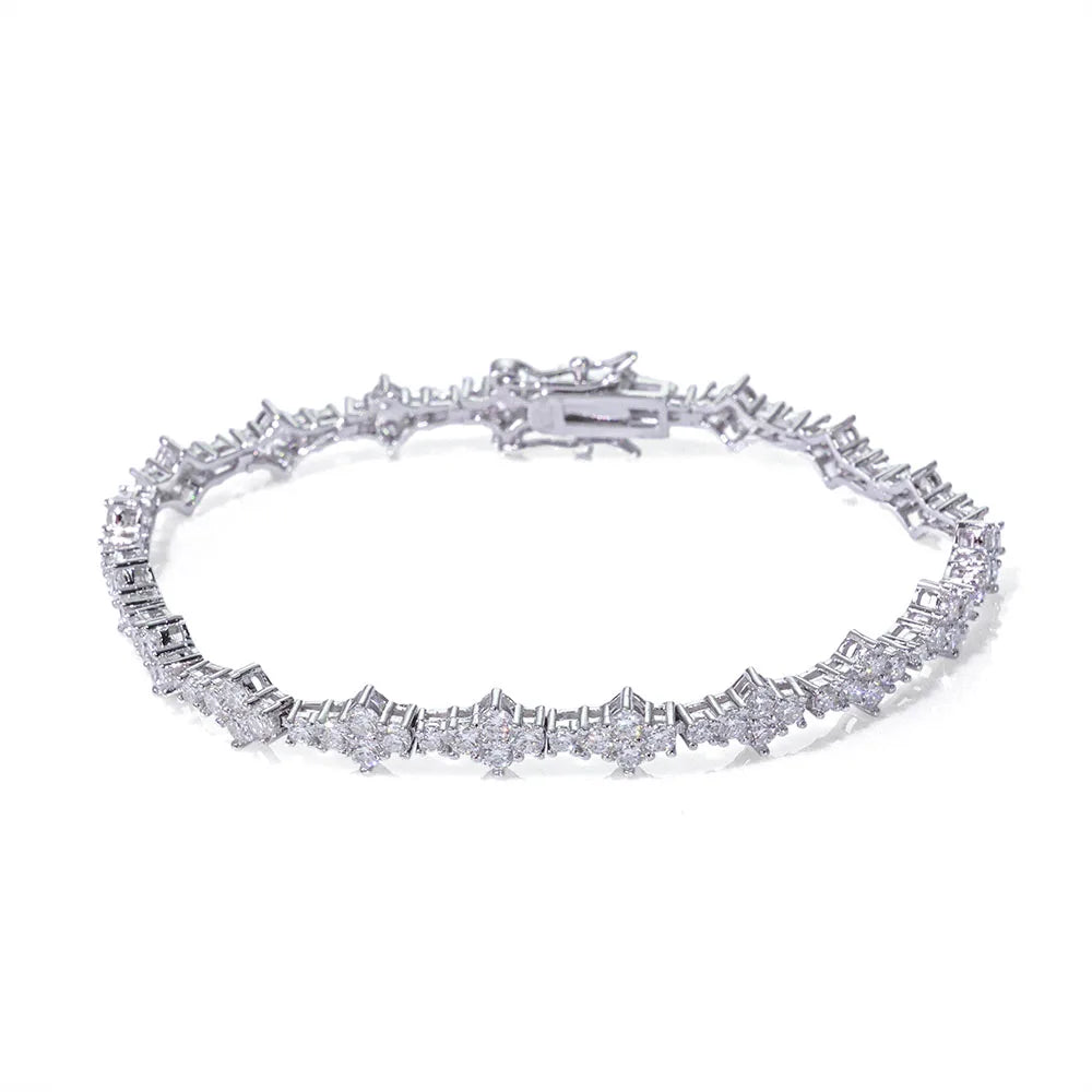 ESKEEM Silver 925 Moissanite Tennis Bracelet Original Brilliant Cut Diamond Pass Test D Color VVS1 Bracelet Gift Fine Jewelry
