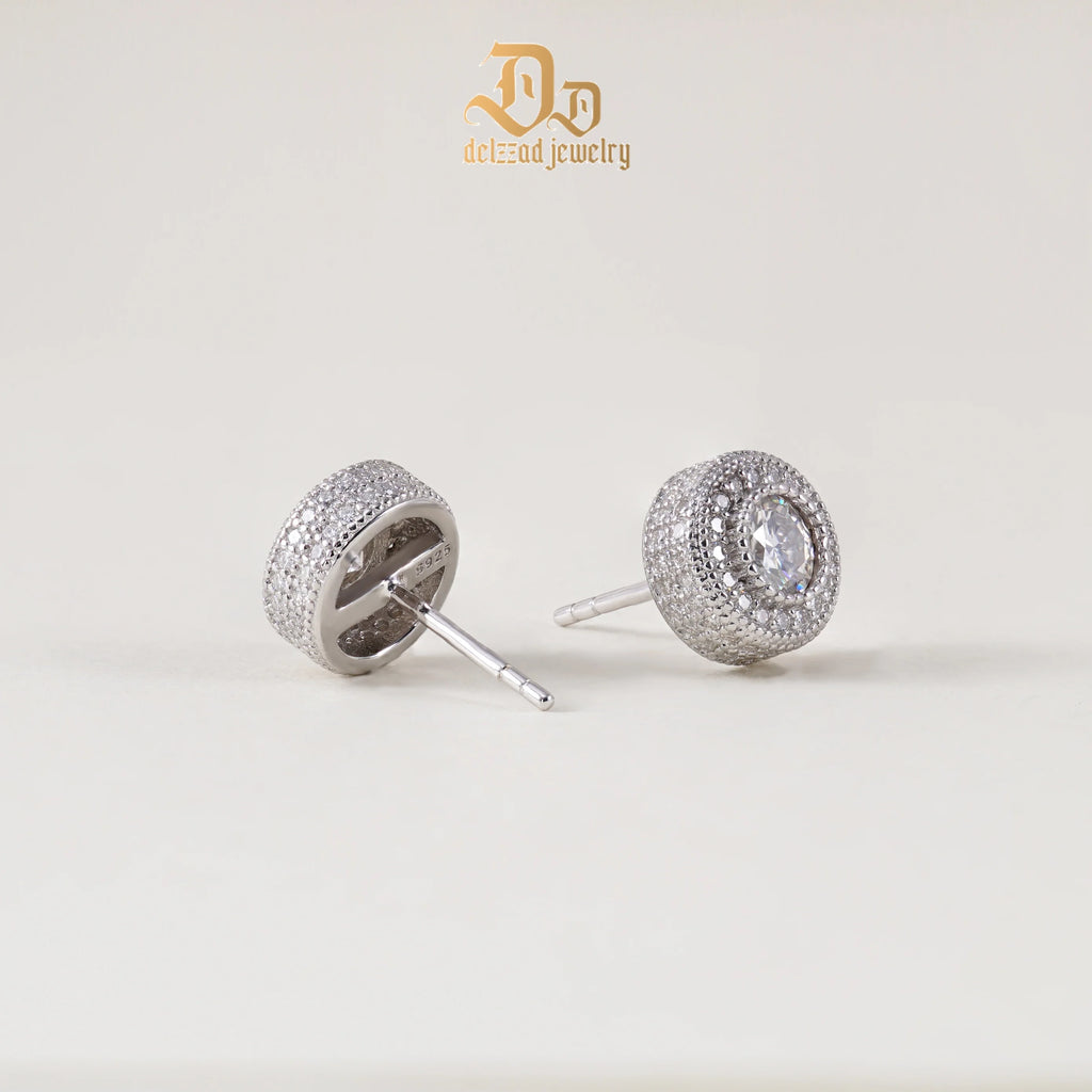 0.1-1ct 100% S925 Sterling Silver D Color Moissanite Earrings