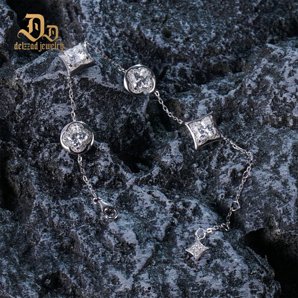 100% S925 High Quality Moissanite Botanical Series Sterling Silver Bracelet for Girls Exquisite High-End Jewelry Gifts