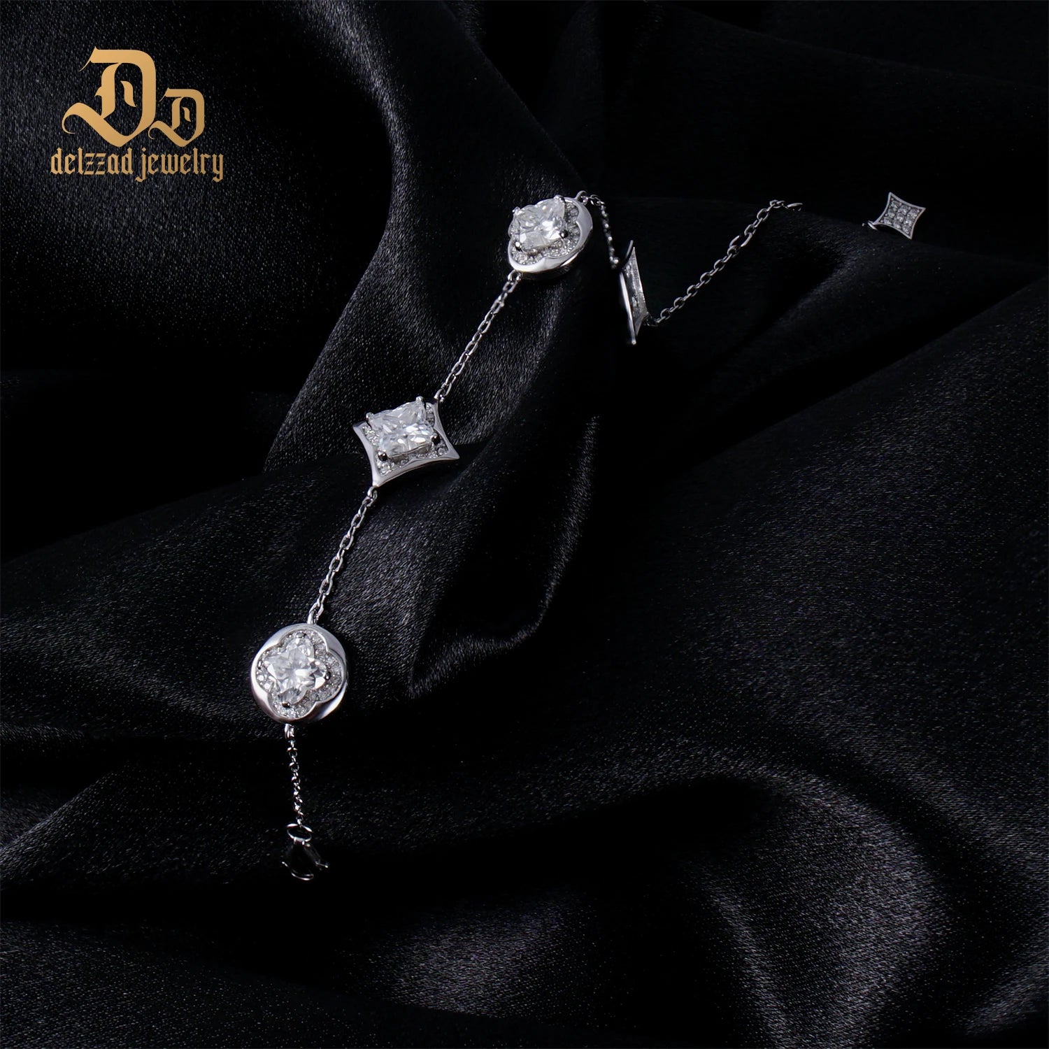 100% S925 High Quality Moissanite Botanical Series Sterling Silver Bracelet for Girls Exquisite High-End Jewelry Gifts
