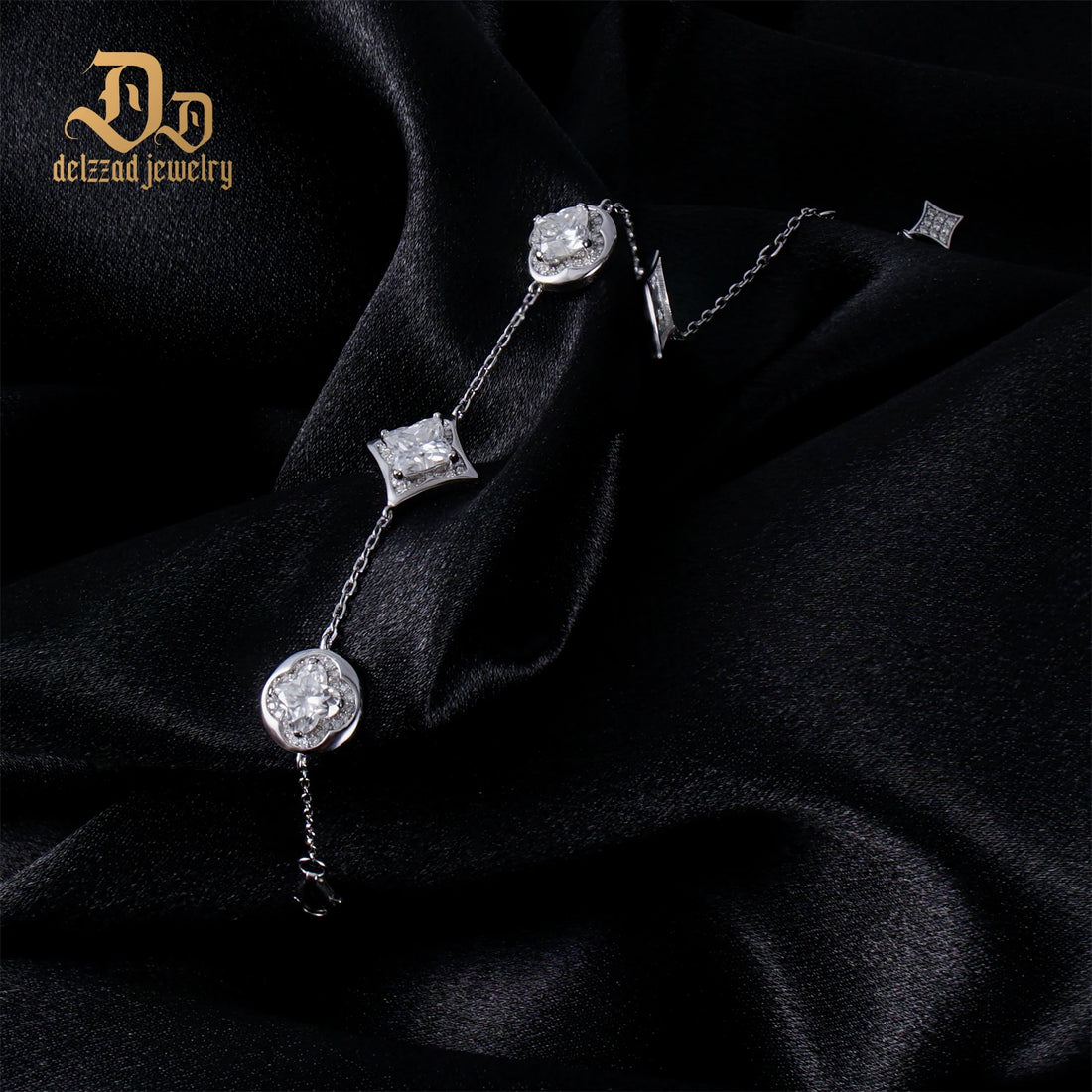 100% S925 High Quality Moissanite Botanical Series Sterling Silver Bracelet for Girls Exquisite High-End Jewelry Gifts