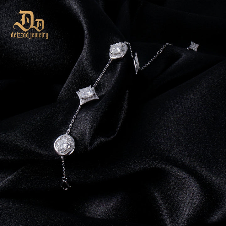 100% S925 High Quality Moissanite Botanical Series Sterling Silver Bracelet for Girls Exquisite High-End Jewelry Gifts