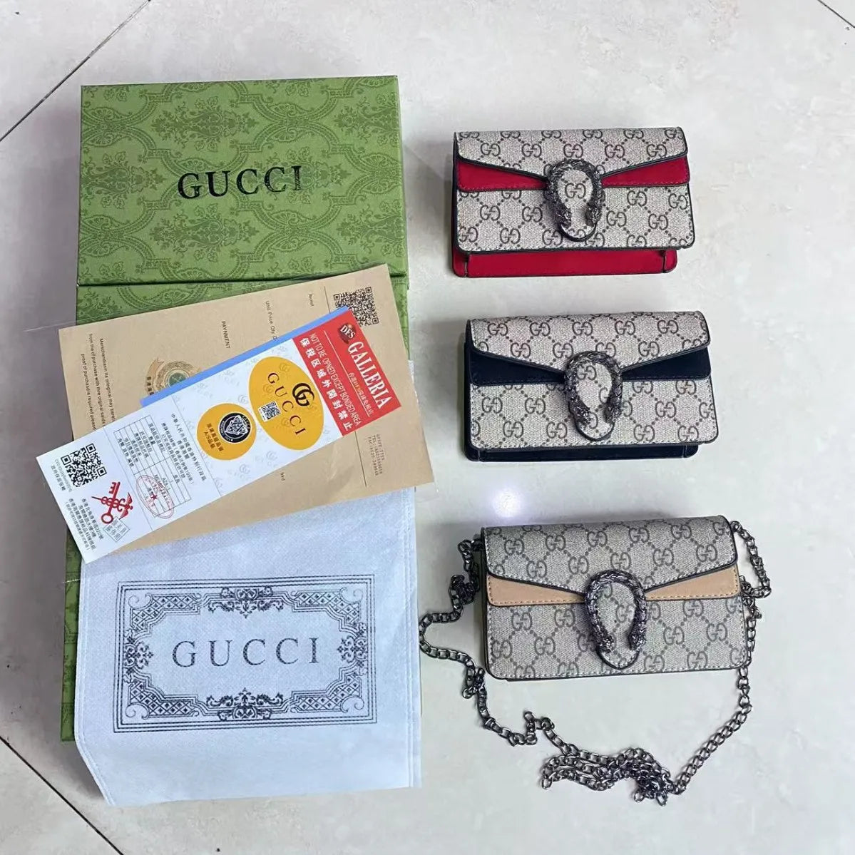 Mirror Quality Gucci Dionysus Supreme Super Mini Cross Bag