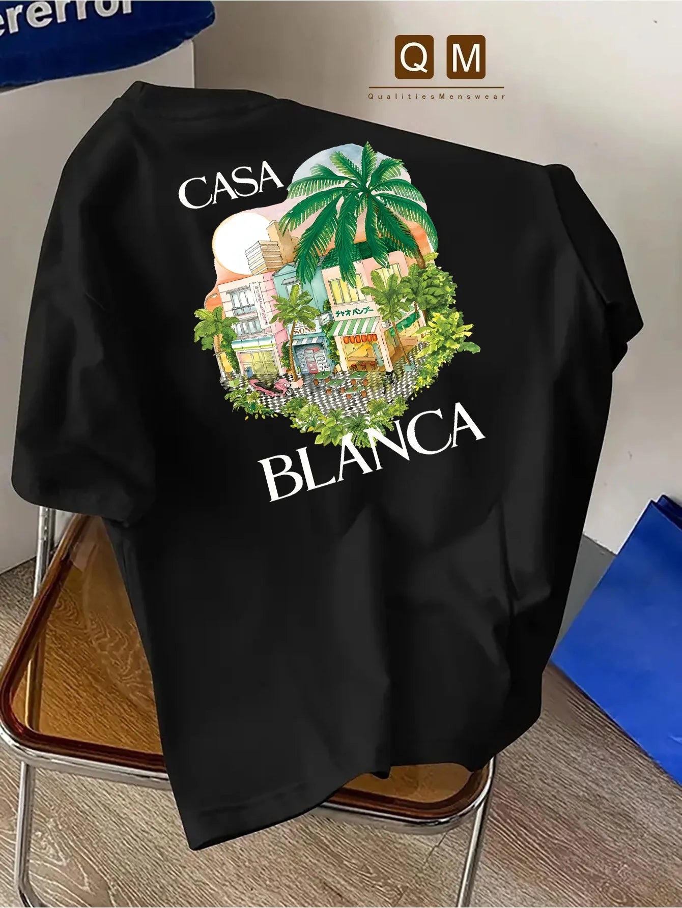 Men's summer Casablanca fashion all-match T-shirt
