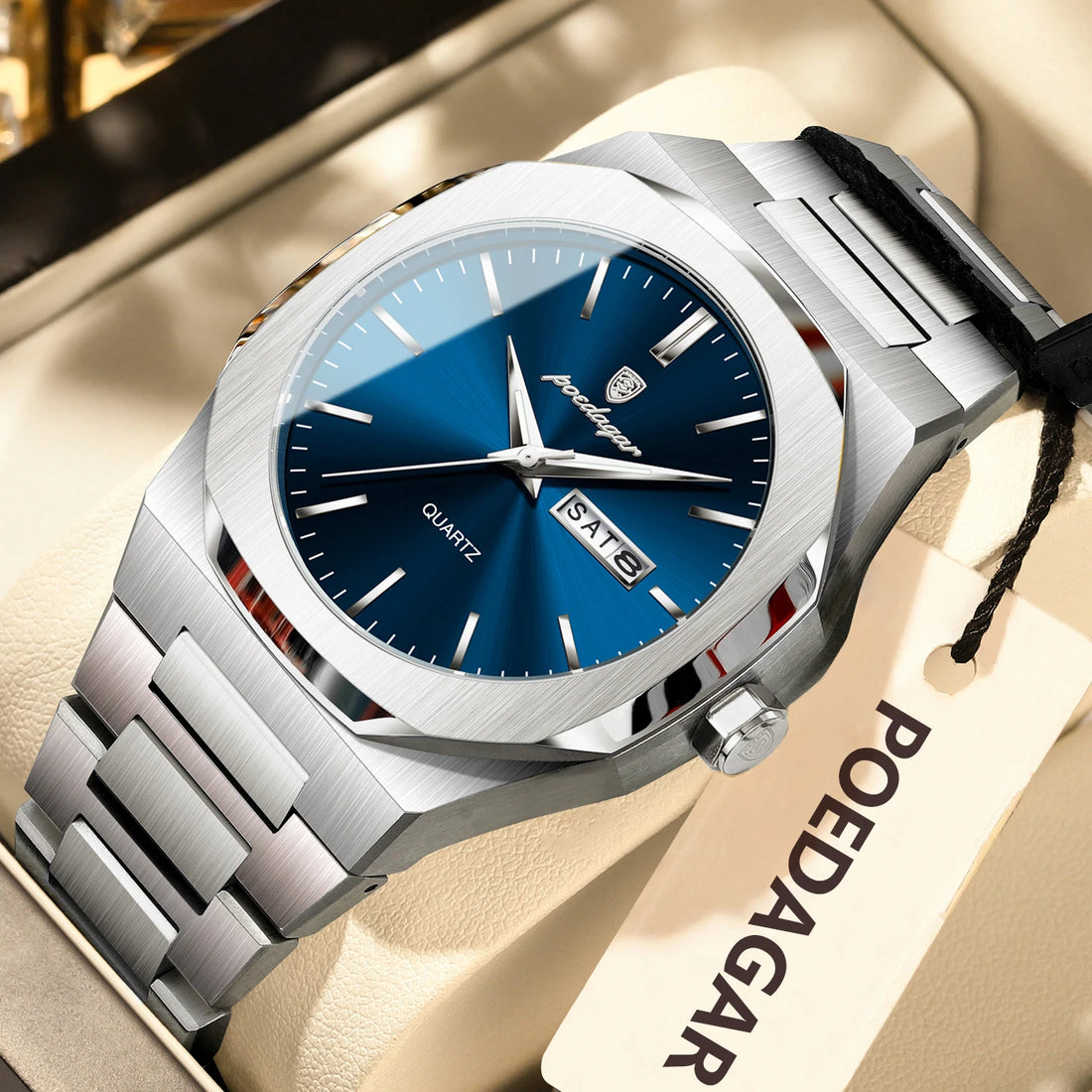 Fashion Brand Male Watch- Fully Waterproof and Luminous with Stainless Steel