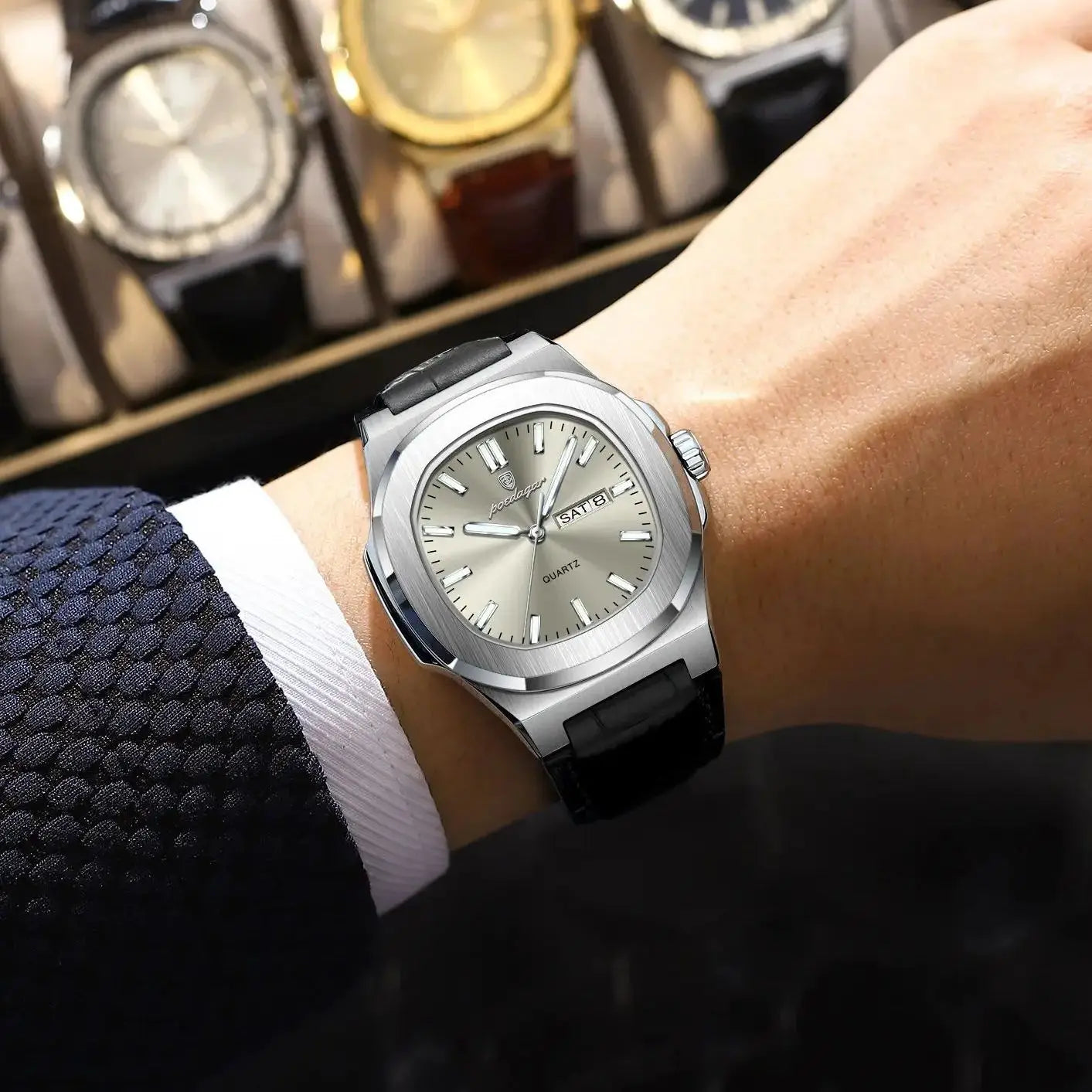 High Quality Luxury Luminous Watch For Men with Day-Date