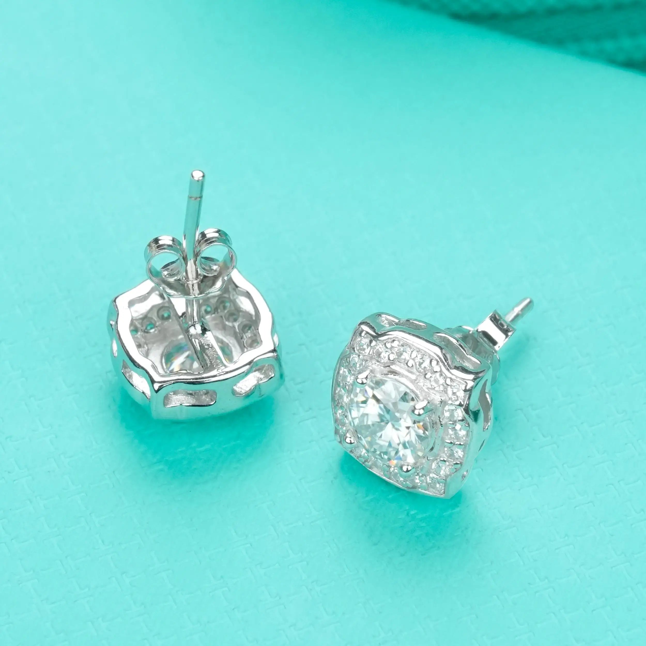 0.1-1 carat Moissanite 100% S925 Sterling Silver Earrings