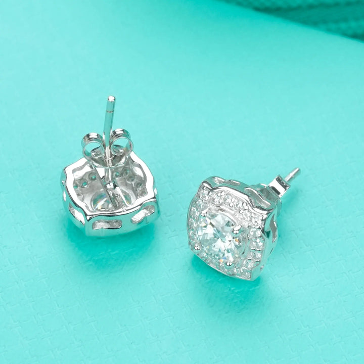 0.1-1 carat Moissanite 100% S925 Sterling Silver Earrings