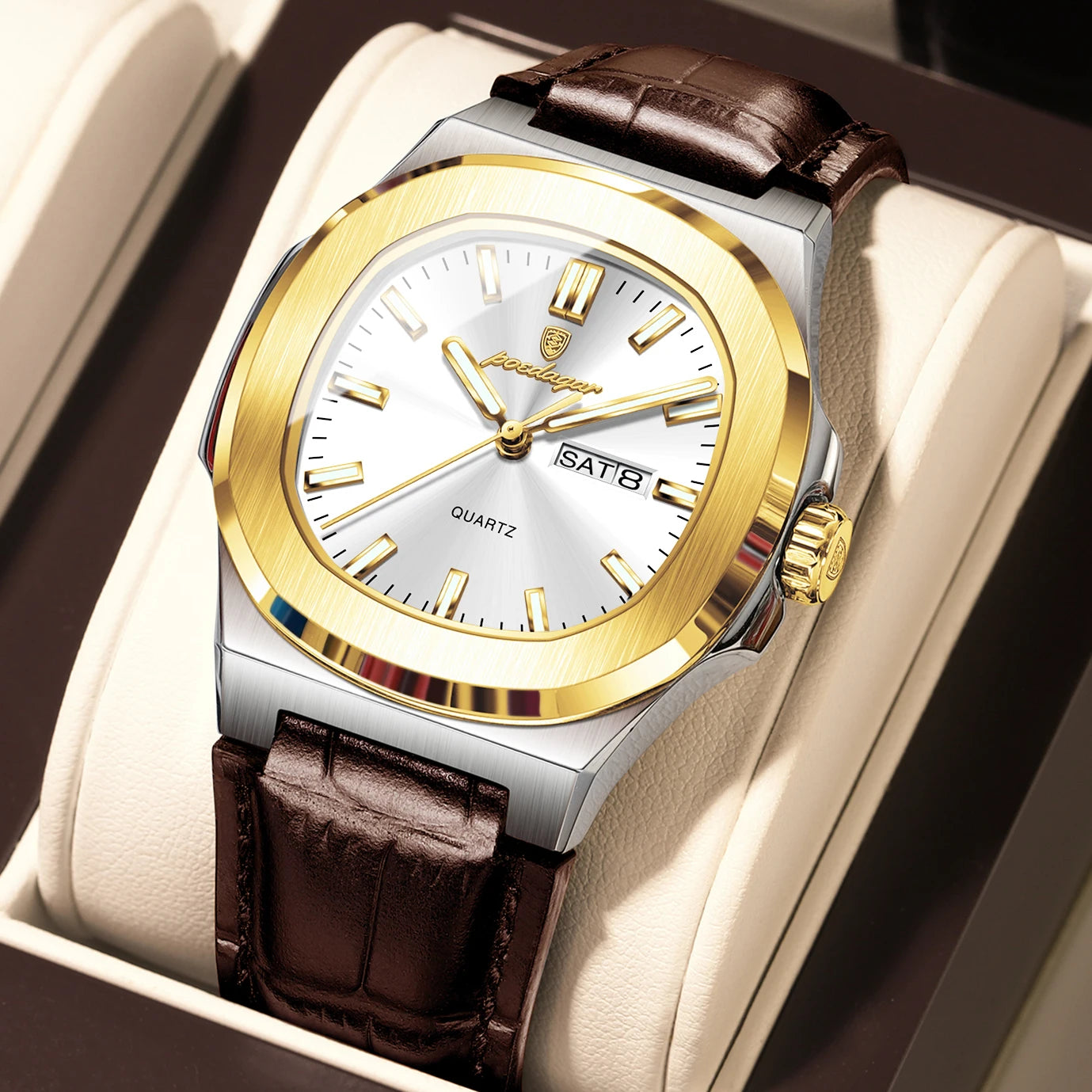 High Quality Luxury Luminous Watch For Men with Day-Date