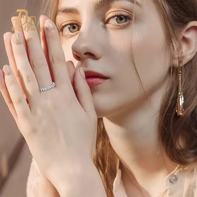 Unisex Ring Luxury Moissanite Ring 100% S925 Silver