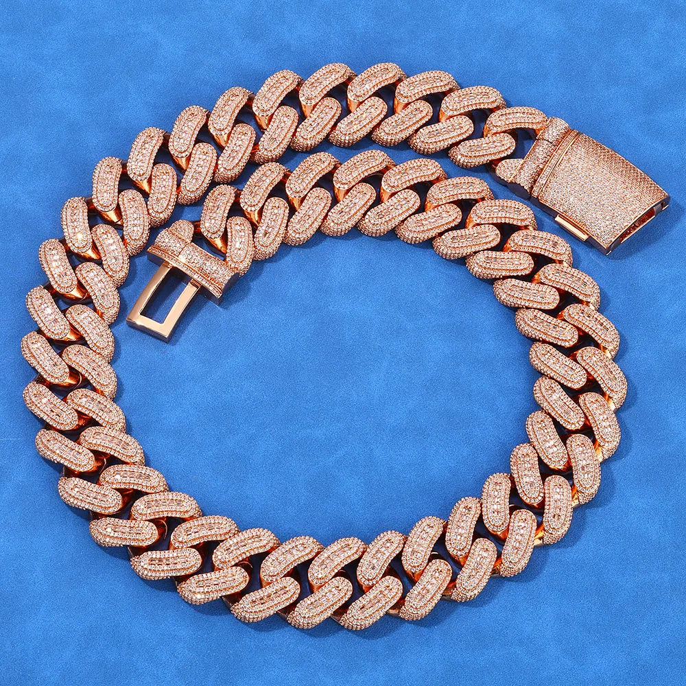 29mm Iced Out Rose Gold Cuban Chain