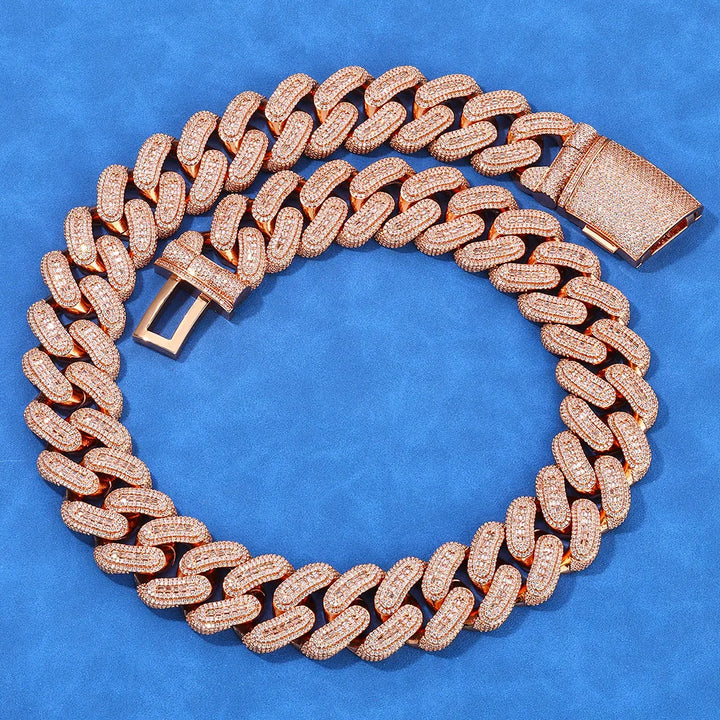 29mm Iced Out Rose Gold Cuban Chain
